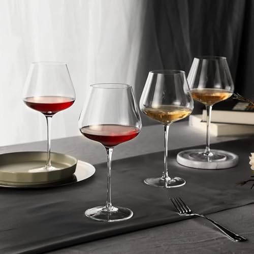 Image of Premium Wine Glasses 460ml, Set of 2 Long Wine, Burgundy Clear Glasses with Stem for Wedding Anniversary, Birthday, Gift (RKT-01, Set of 2)