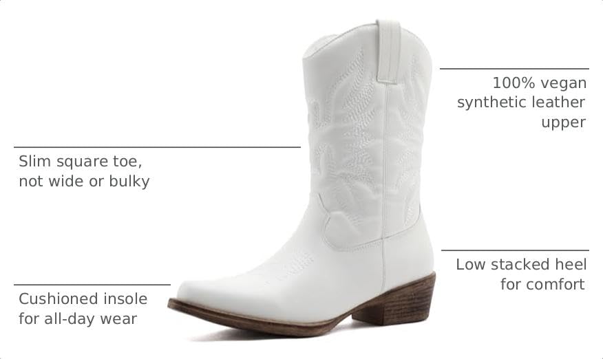 Image of GLOBALWIN Cowboy Boots for Women, Mid-Calf Western Style
