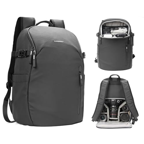XAMOREST Camera Backpack Bag Professional for DSLR/SLR Mirrorless Camera Waterproof (Black)