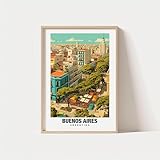 Buenos Aires Print - Travel Poster, Argentine Art, Iconic Landmarks, Scenic Views, Vibrant Culture, Tango Heritage, Urban Charm, Argentine