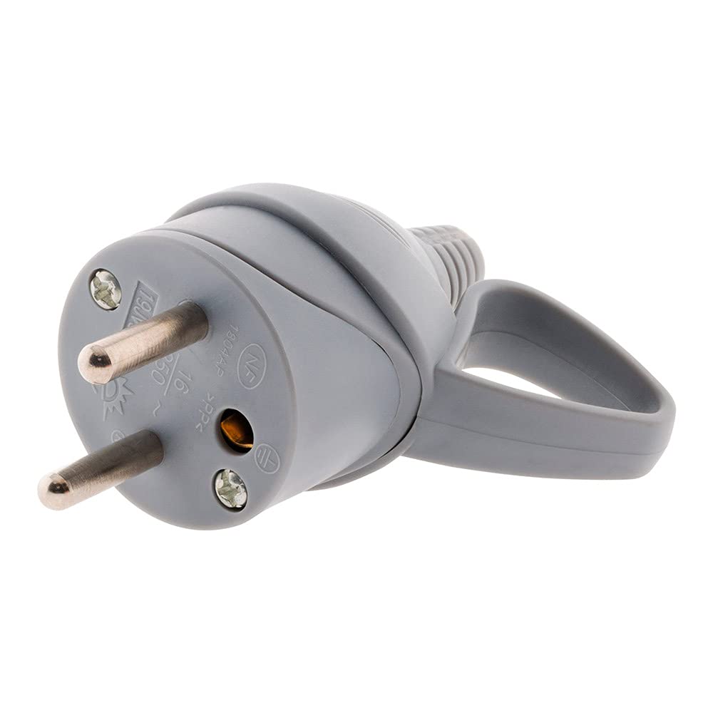 Zenitech Fiche mâle anneau 16A 2P+T gris