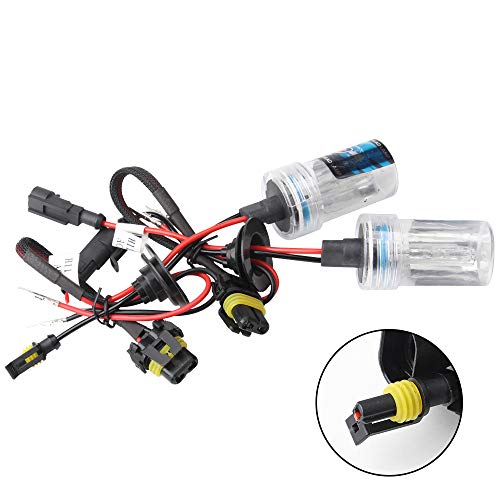 2PCS HID Xenon Ballast Conversion kit Replacement Slim Ballast For 12V H11 6000K 55W-Super Bright-High Quanlity Bulbs