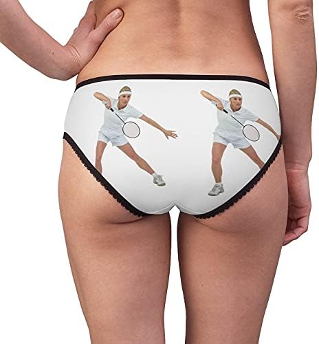 Women's Badminton Player Panties, Badminton Player Underwear, Briefs, Cotton Briefs, Funny Underwear, Panties For Women