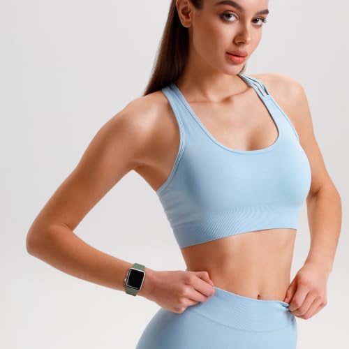 Aegce Silicone Sport Band Compatible with Apple Watch 41mm 40mm 38mm 42mm Women Men, Soft Strap Replacement Wristband for iWatch Ultra SE 3 2 1 Series 11 10 9 8 7 6 5 4, Sage Green S/M by Aegce - Used condition - Image 5