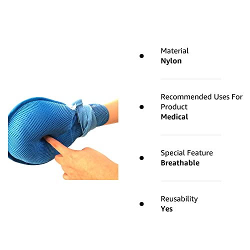 Fanwer Dementia Restraint Gloves - 2Pcs, Control Mitts Safety Hand Glove, Restraint Mitts, Super Thick Sponge Filling, Gloves To Prevent Scratching For Adults, Dementia Products For Elderly #TOP7