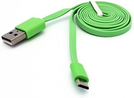 DNRPrime Green 6ft Micro-USB cable with USB-A and Micro-USB connectors