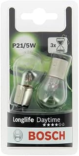 Bosch 1 987 301 055 Żarówka Samochodowa P21/5W, 12V, 21W, 2 Sztuki