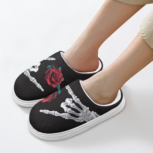 Fuzzy Memory Foam Slippers for Women Winter Soft Warm Flannel Slipper Non Slip Bedroom House Shoes Indoor Slip On3