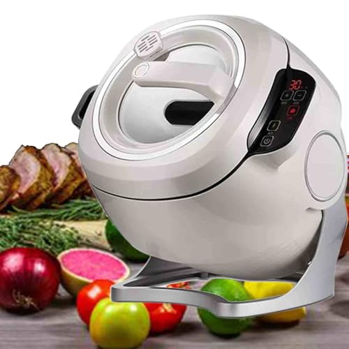 2000W Commercial Food Processor, 6L Intelligent Automatic Cooking Machine with Rotating and 3D All-Round Heating, Drum Type
