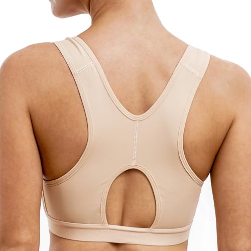 CYDREAM Women Post-Surgical Bra Zip Front Post Surgery Sports Bras Racerback Support Wireless Adjustable Straps3