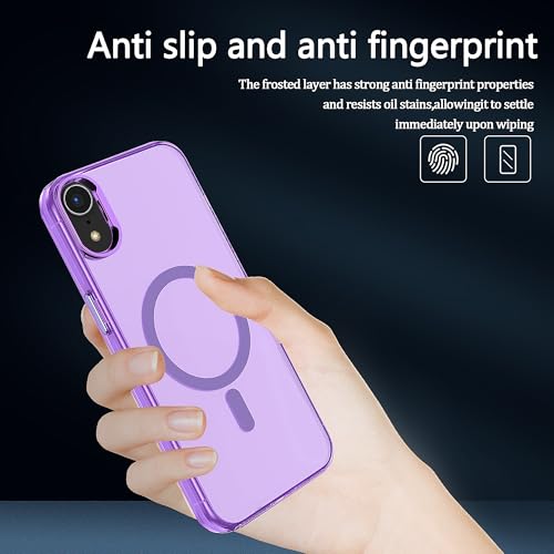 Coque iPhone XR violette qui ne jaunit pas et protège des chutes