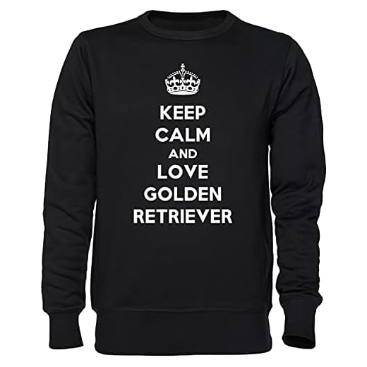 Keep Calm And Love Golden Retriever Svart Tröja Unisex Herr Kvinnor Storlek XXL Black Unisex Jumper Size XXL