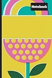  Risograph Abstract Notebook: Floral Texture Pattern 100 Pages 6x9 Journal Lined Notebook For Teens and Adults