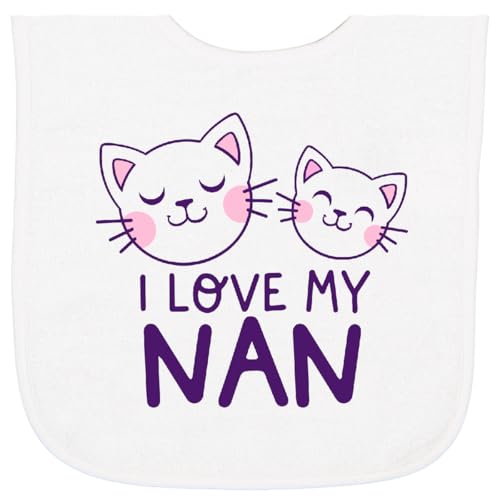 inktastic I Love My Nan Baby Terry Cloth Bib