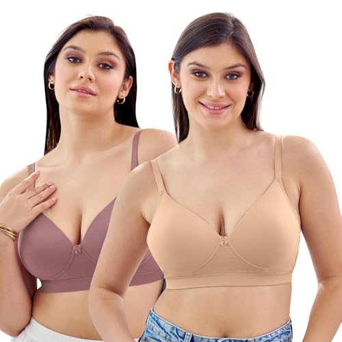 Image of MAASHIE M5505 Women's Padded Foam Cups Full Coverage Non Wired T-Shirt Bra