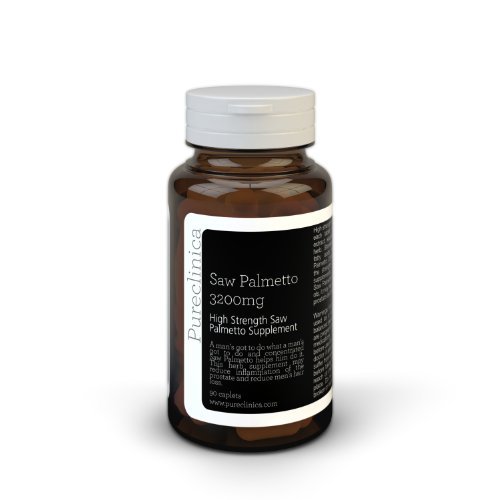 Pureclinica High Potency Saw Palmetto 3200mg 3 maanden levering Gestandaardiseerd om 95% vetzuren en 10 x sterker dan gewone tabletten bevatten.