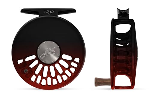 Abel TR Fly Reel 2/3 WT Black Red Fade Rosewood Handle
