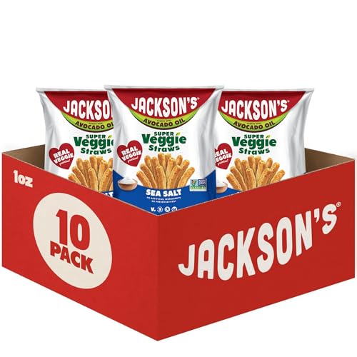 Jackson’s Super Veggie Straws™ (Sea Salt, 1 oz, Pack of