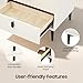 WINNIESHOP Smart Nightstand with Charging Station, Adjustable LED, Bluetooth Speaker, USB Ports, Fingerprint Lock, Bed Side Tables Bedroom Nightstand with Drawers for Bedroom (White, 3-Drawer)