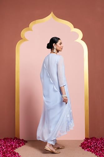Image of Amazon Brand - Myx Women Kalidar Embroidered Kurta Set (Available in Plus Sizes)