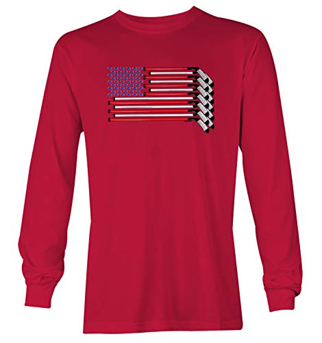 Haase Unlimited American Flag - Hockey Sticks Pucks Youth T-Shirt