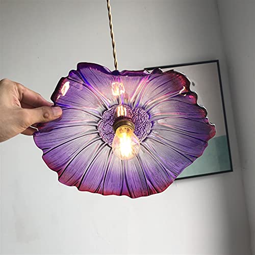 Lámpara de araña de cristal LED E27 decorativa forma flor 7