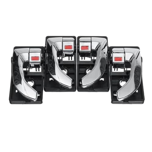 Poignée de porte intérieure Hyundai Tucson chromée : Lot de 4 idéal pour rénover votre voiture