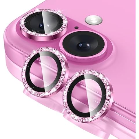 Tensea for iPhone 16 / iPhone 16 Plus Camera Lens Protector, 9H Tempered Glass Camera Cover Screen Protector, HD Clear, Metal Individual Ring for iPhone 16 6.1inch/iPhone 16 Plus 6.7inch 2024 Cover