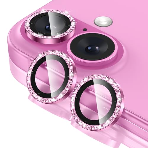 Tensea for iPhone 16 / iPhone 16 Plus Camera Lens Protector 9H Tempered Glass Camera Cover Screen Protector HD Clear Metal Individual Ring for iPhone 16 6.1inch/16 Plus 6.7inch