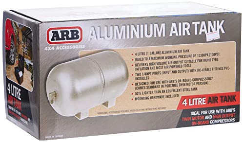 Arb 171601 Forged Aluminum Air Tank (1 Gallon / 4 L) With 2 Ports Adds One Gallon Of Air-Storage Capacity. Compatible Air Lockers And Compressors. #TOP3