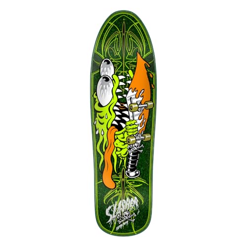 SANTA CRUZ Meek Pinstripe Slasher Green Pro 9.23in x 31.67in Skateboard Decks