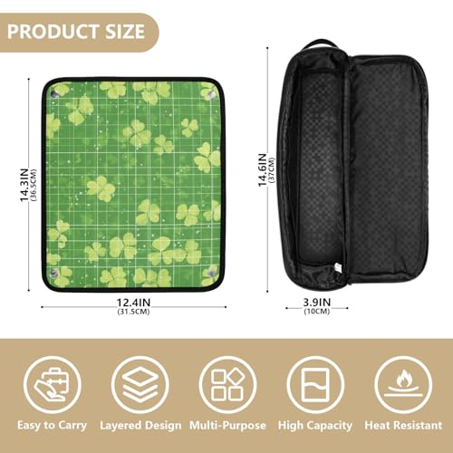 Bolso de viaje para herramientas de cabello con almohadilla resistente al calor impermeable para planchas, alisadores y rizadores miniatura 4