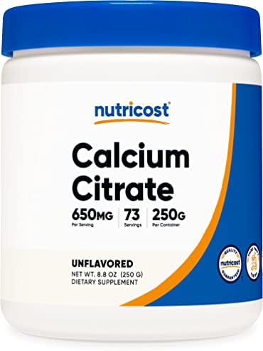 Nutricost Calcium Citrate Powder (250 Grams) Unflavored