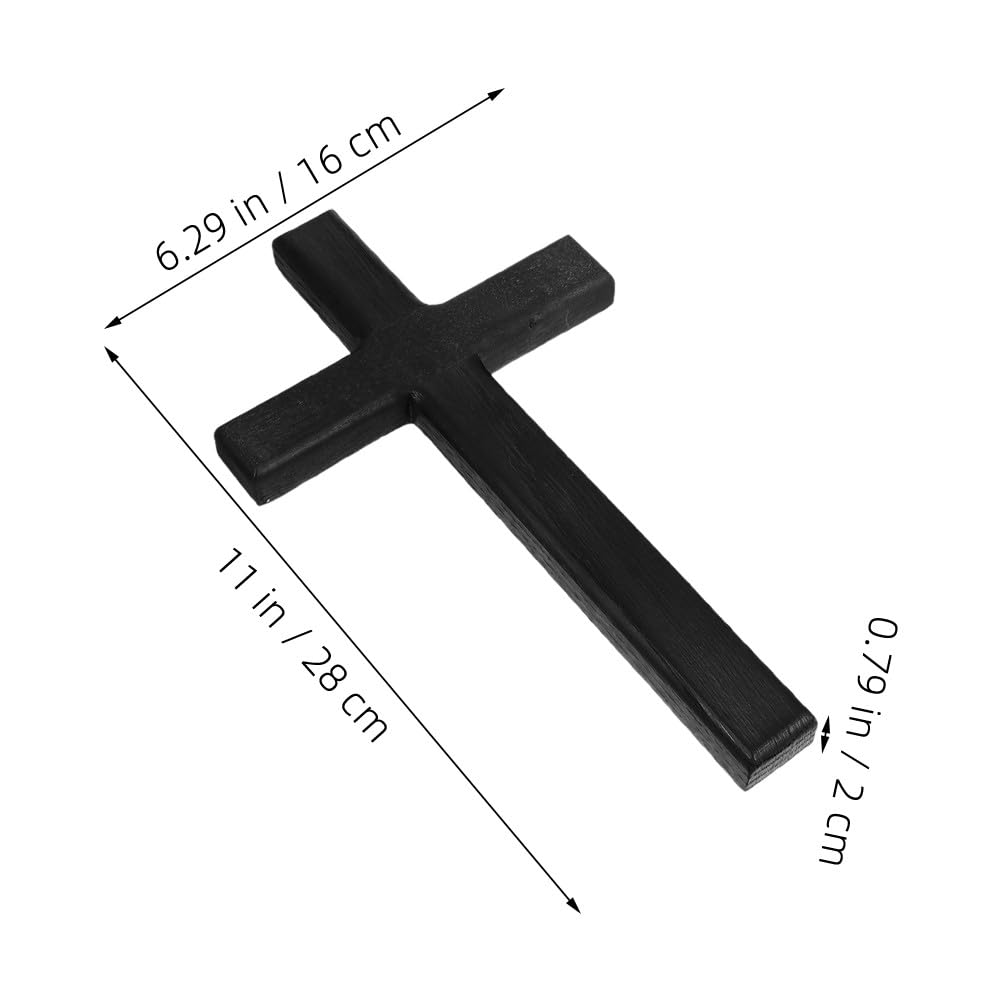 BESPORTBLE Set di 2 Croci in Legno da Appendere Alla Parete, Nere, per Decorazioni per La Casa, Matrimoni, Feste, Meditazione, Religione Cristiana E Spirituale.