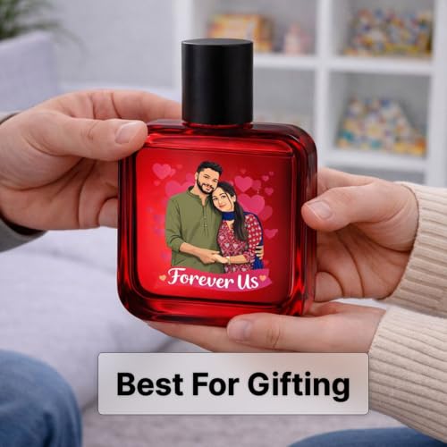 Image of Personalized Valentine Photo Perfume Bottle 100ml | Original Wild Stone Ultra Sensual Spray | Romantic Custom Gift for Boyfriend Husband by Love Craft Gifts