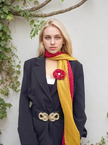 Rose Flower Scarf Skinny for Women Soft Scarf Belts Sash Necktie Neck Scarf Choker Solid Color Narrow Scarf2