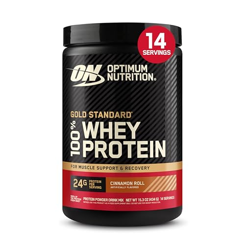 Optimum Nutrition Gold Standard 100% Whey Protein Powder, Cinnamon Roll, 1 Pound (Pack of 1)