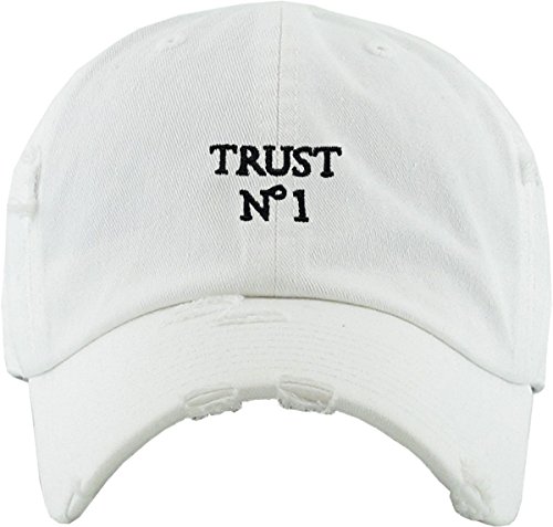 Image of KBETHOS Dad Hat Trust No One Royalty Hustle Vibe Baseball Cap Adjustable Cotton Vintage