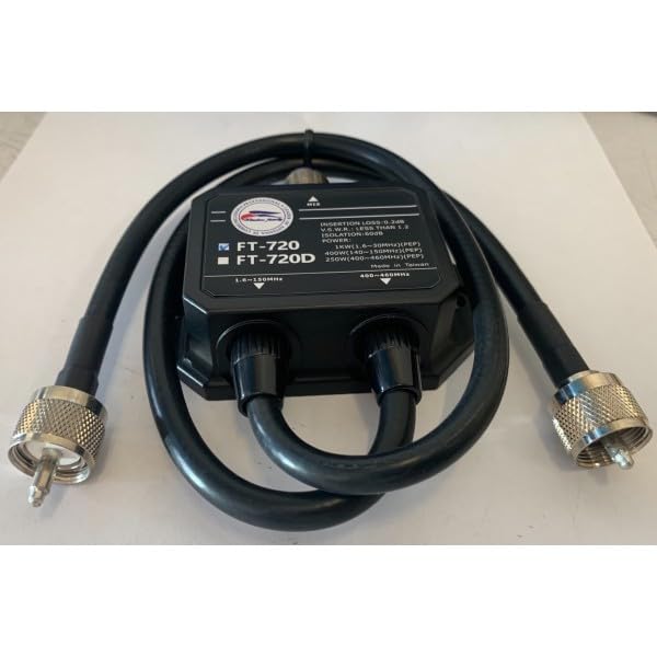 Harvest FT-720 (1.6-150 Mhz/400-460 Mhz) Antenna Duplexer with Coax