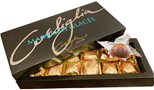 Maison Corsiglia - Candied Chestnuts/Marrons Glacés d'Aubagne France - 12 pieces - 8.46oz / 240gr Card box