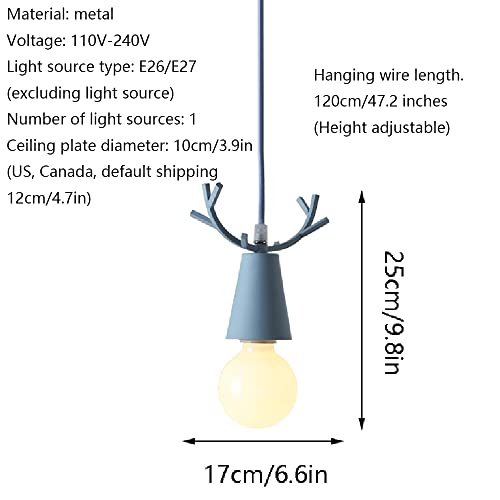 Suspension en fer forgé créative et durable avec douille E27