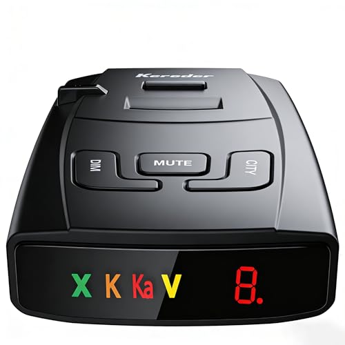 KARADAR S360 Radar Detectors for Cars X/K/Ka Band Detection, VG-2 Immune, Low False Alert with City/Highway Mode LaserEye Front and Rear Detection FCC Certified for North America