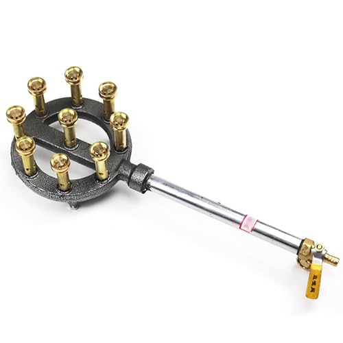 1 brûleur en fonte pour cuisinière à gaz naturel four liquéfié cuisinière cuisine propane brûleur à gaz portable poêle 5/9/12/18 trous (couleur : 9 têtes, taille : gaz liquéfié)