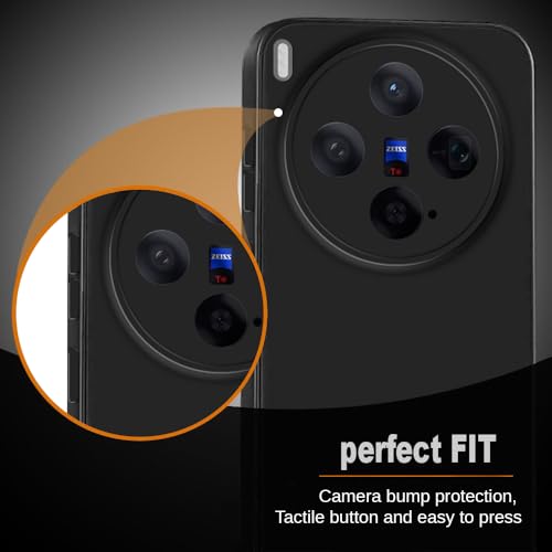 Image of Back Cover for Vivo X300 5G | Full Camera Protection | Premium Liquid Silicon Case | Flexible Bumper Case for Vivo X300 5G (Black)