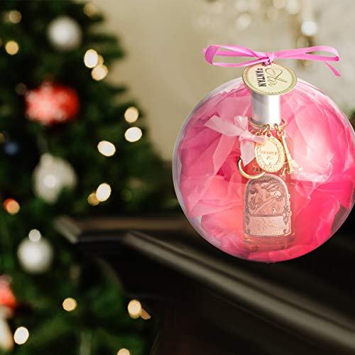 Un Air d'Antan® Coffret Cadeau Boule de Sapin de Noël : Eau de Toilette Vintage Femme ROSE et son Porte Clé Tour Eiffel. Parfum Fruité et Floral Romantique Rose, Patchouli et Pêche, 55ml - Image 5