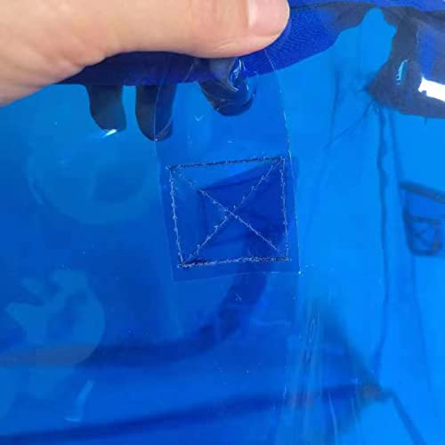 Clear Gym Bag for Women,Spend Night Bag Clear PVC Tote Bag Large Sports Duffel Bag Bright Candy Color Jelly with Durable Metal Zipper for Gym,Travel, Beach Blue4