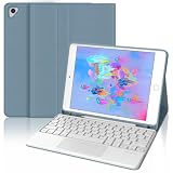Teclado con Touchpad para iPad 9.7' 6/5 Generacion 2018/2017, Air 2/1 | Español Ñ Teclado Desmontable Bluetooth con Trackpad para iPad 6/5 Generación 9.7' 2018/2017, Azul