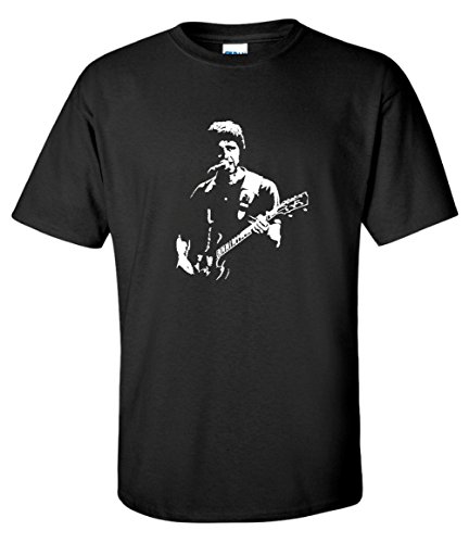 foolsgoldtshirts Oasis Noel Gallagher Music Indie Inspired Kids T-Shirt (9-11 Years) Black