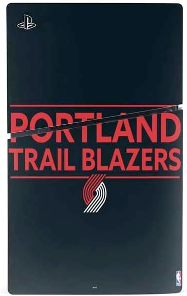 Skinit Decal Gaming Skin Compatible with PS5 Slim Digital Edition Bundle - Officially Licensed NBA Portland Trail Blazers Standard - Black Design