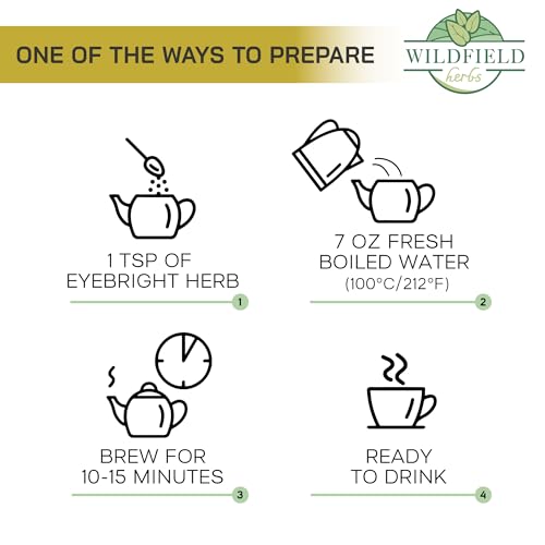 Image of 1.8 oz Eyebright Herb Tea Eyesight Tea (Euphrasia) -Tea Bags Eye Bright 50g